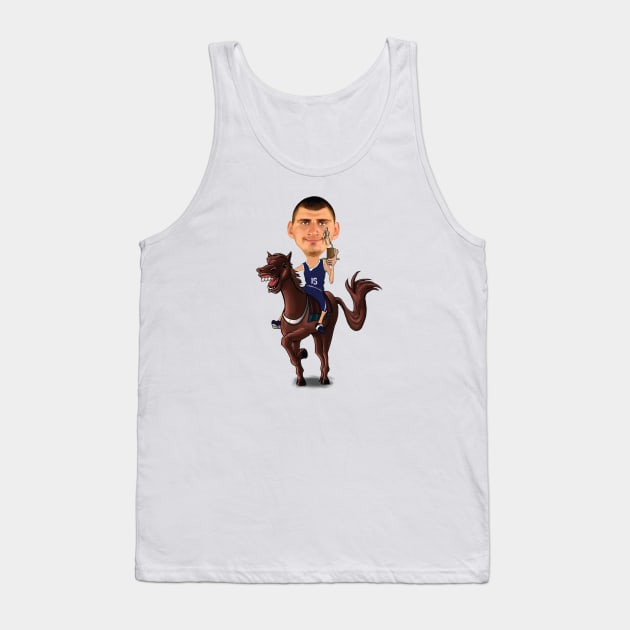 Caricature of Nikola Jokic Tank Top by Ovibos